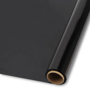 南風社カラーセロファンロール大容量30m選べる9色透明セロファン紙シート(黒)