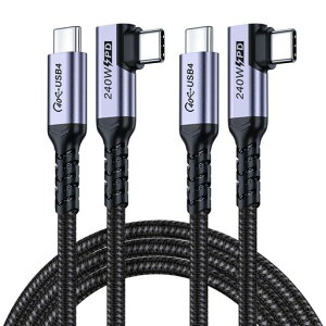 2 m USB C����USB C�P�[�u��2�{�ASUMPK 240 W USB 4 ���p�A����40 Gbps�f�[�^�A8 K 60 Hz�A5 K 60 Hz�A4 K 144 Hz���j�^�P�[�u���݊�Thunderbolt 4�AThunderbolts