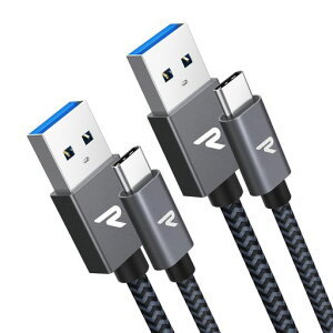 RAMPOWusbc�P�[�u���y1m+1m2�{/���z�^�C�vc�P�[�u���}���[�dQuickCharge3.0�Ή�USB3.1Gen1�K�iiPhone17/Air/16/16e/15�[�dSonyXperia/Samsung/Asus