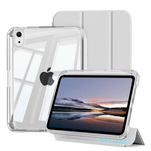 KVTVOUiPadmini7ケース(A17Pro第7世代)iPadmini6ケース(第6世代)2024/20218.3インチ縦置き/横置きスタンド透明バックプレーン取り外し可能分離式ワイヤレス充電ペン収納耐衝撃軽量