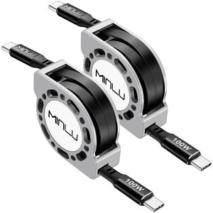 【100W】巻き取り式充電ケーブルタイプcusbcケーブル巻き取り1.2mリール式PD対応100W/5A超急速充電高速データ転送充電コードiPhone17/16/15ProMax/Pro/17