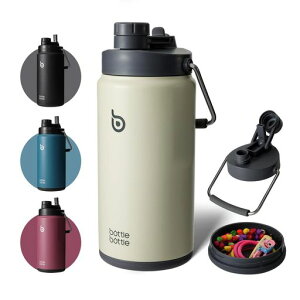 BOTTLE BOTTLE ���� 2���b�g�� ��e�� �W���O 2000ml �X�e�����X 2L �^��f�M �ۉ��ۗ� �L�� �􂢂₷�� �X�e�����X�{�g�� �����^�� 2WAY�W �X�|���W�t�� �A�E�g�h�A �L�����v �^�� ���� �A�E�g�h�c