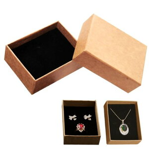 EastLeafギフトボックスラッピング紙箱指輪イヤリングアクセサリープレゼント箱無地(7x9x3cm12個)