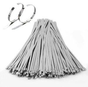 Ailenlan(100�{����)�X�e�����X�����o���h4.6mmx300mm100�{�����o���h�X�e�����X�P�[�u���^�C�z�[�X�o���h���������O�p�ϔM���ό󐫑ϐH��(4.6*300(100�{�Z�b�g)