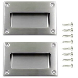 Bestgle取っ手2個セット引き手持ち手引き戸隠しドア窓引き出しラクラク開閉のプルハンドル楽ちん引手窓/網戸/引き出し/戸棚/ドア用ラクラク開閉のプルハンドルステンレス鋼製シルバーネ…