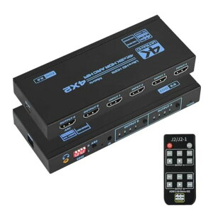 HDMI�}�g���b�N�X4����2�o��HDMI2.0b�AHDCP2.2�AHDR10�A4K@60Hz�AEDID2.2�AUltraHD�A3D�AARCHIFI�Ή�IR�����R���t��
