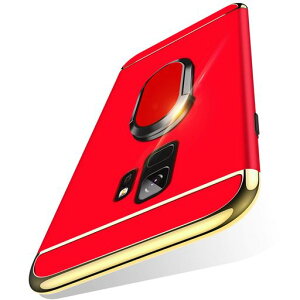 YULNCUZGalaxyS9ケース耐衝撃軽量薄型s9カバー3パーツ式スタンド機能360度回転滑り止め防指紋サムスンギャラクシーS9スマホケースメッキ加工マグネット式車載ホルダー対応一体型携帯カバー