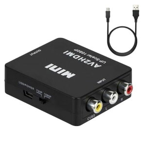 J-Wonlyus RCA to HDMI�ϊ��R���o�[�^�[ AV to HDMI �ϊ��� CVBS RCA-HDMI�R���|�W�b�g �A�_�v�^�[ �r�f�I�I�[�f�B�I�ϊ��A�_�v�^ �����]�� 1080p/720p�Ή� USB�P�[�u���t��(���{��戵�������t��)