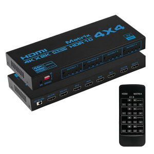 HDMI�}�g���b�N�X4����4�o��4K@60HzHDR�Ή�HDMI�}�g���b�N�X�Z���N�^�[4x4IR�����R���t��EDID�G�N�X�g���N�^4�|�[�g�؂�ւ�4��ʕ��zHDCP2.2�ARGB4:4:4�AYUV