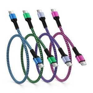 Ocbuoタイプcケーブル短いusbtypec-usb-cケーブル0.3m/4本/30W急速充電純正携帯便利usbpdiphone15iPhone16タイプシーforiPhone16e/16/15、MacBook