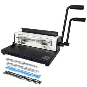 RAYSOONERTD-1500B34R製本機丸穴1~34穴まで調整可能パンチングと製本が一体化穴あけパンチA4、A5、B5用紙対応15枚パンチ可能手動強力省力ルーズリーフ製本学校、企業、家庭、オフィス用