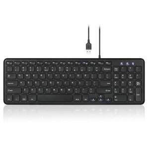 Perixx �y���b�N�X PERIBOARD-213US �L�[�{�[�h �L�� �R���p�N�g �p���^�O���t�L�[ �É��^�C�s���O �}���`���f�B�A�L�[���� �p��z��L�[�{�[�h