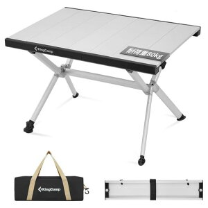 KingCamp�L�����v�e�[�u���܂肽����80kg�ω׏d��^�A�W���X�^�[�r�����Α�A���~���[���e�[�u�����D���V���萫�����x�A���~�����\���L�����vBBQ��x�����_�A�E�g�h�A�p���[�ܕt���V���c