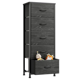 Maihailチェスト5段タンス収納引き出し収納洋服収納洋服タンスチェストスリムリビング収納箪笥衣類収納木製天板組立簡単転倒防止【幅45x奥行30x高さ118cm】グレー
