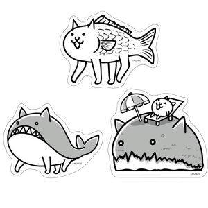 にゃんこ大商店オリジナルステッカーセットネコフィッシュにゃんこ大戦争