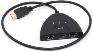 HDMISplitterHDMI3in1SplitterSwitchCableAdapterSwitcherDistributionHubFullHD1080PforSupportsSwitchPS4