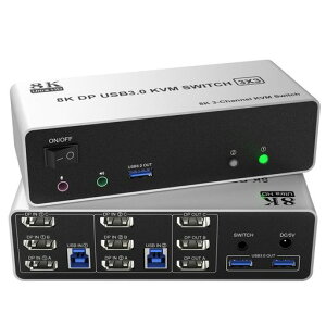 8K@60Hz4K@144HzDisplayPortKVMؑ֊3j^[2PCAUSB3.0gvj^[ؑ֊3j^3USB3.0|[gƃI[fBI}CNAL[{[hƃ}EXL2̃Rs[^pؑ֊