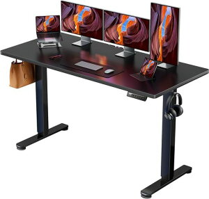 ErGear�d���I�t�B�X���[�N�e�[�u�����~���f�X�N�X�^���f�B���O�f�X�N��160cm�ω׏d80kg�����������[�@�\�㉺�������~�É����[�t�b�N�t������Ɗ��e�����[�N�y��160x���s��70x����72-118cm�z(�c