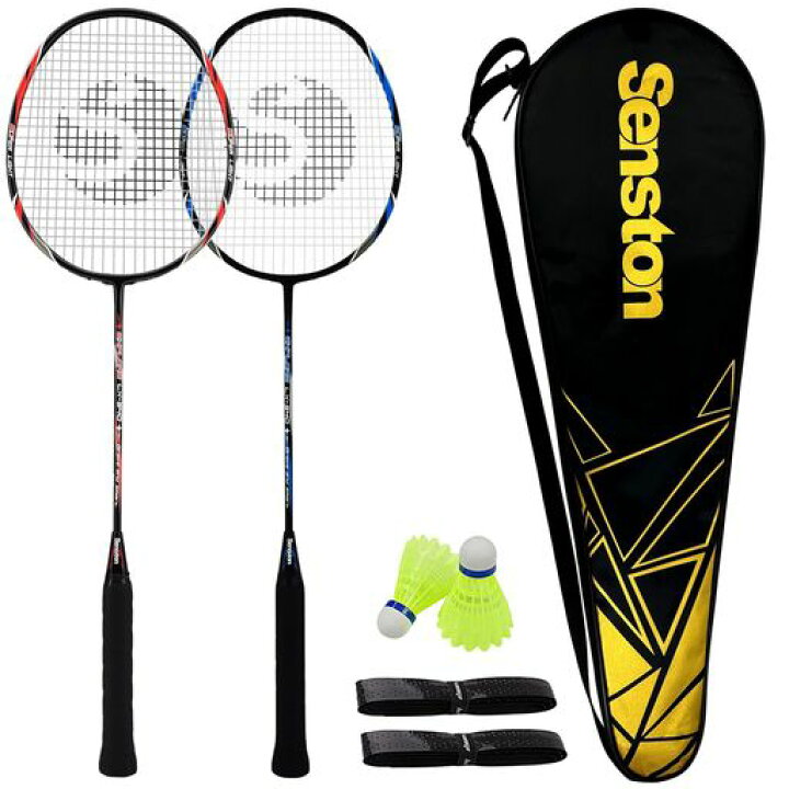 楽天市場】Senston2本組みバドミントンラケットセットカーボン 