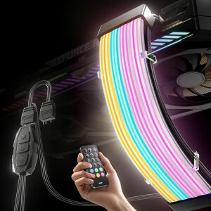 AsiaHorse AuroraLearn-V2 ARGB LED �d���P�[�u���J�o 3x8pin RGB�d���P�[�u���J�o�[ 108LED �J���[�w�K�e�N�m���W�[���� 5V 3pin 124��ޏƖ����� �R���g���[���[/�����R���t�� PC�P�[�X�p