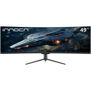INNOCN 49�C���` �Q�[�~���O ���j�^�[ �E���g�����C�h���j�^�[ �Ȗ� 32:9 �f�B�X�v���C 1800r 5K ���L�� 120hz�AHDR400 HDMI/DP/Type-C 65W/USB/RJ45�A���������A �z�[���A�ڂ̕ی� - 49C1R