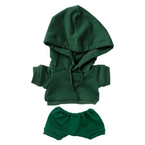 niannyyhouse20cmぬいぐるみ服ストレッチソリッドカラースポーツウェアパーカーズボン着せ替え綿人形アクセサリー(darkgreen20cm)