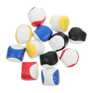 Toyvian子供のための12個の小型puレザージャグリングボールビーンバッグお手玉初心者向けスポーツおもちゃパーティーゲーム