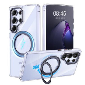 �y�ČRMIL�K�i�EMagsafe�Ή��zGalaxyS25Ultra�p�P�[�XMagSafe�Ή������O360°��]�X�^���h�@�\�c�����Ή��������΂ݖh�~���C�����X�[�d�����Y�ی�ϏՌ��g�уJ�o�[�M�����N�V�[S25�E���g���J�o�[