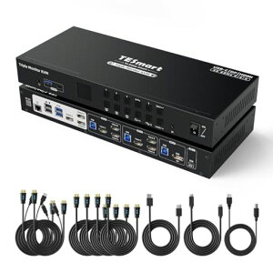 TESmart43oKVMXCb`HDMI+DP+USB-CMSTΉUSB3.04PC3j^[KVMؑ֊4K@60Hz4|[gKVM؂ւ4p\R3fBXvCpL/RI[fBI&}CNLAN|[g