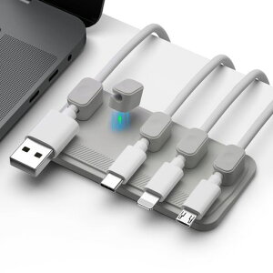 Yullmuケーブルホルダーマグネット(MagneticCableHolder)ケーブルクリップUSB-CケーブルMicroUSBケーブルライトニングケーブル直径4.2mmまでケーブルに対応デスク配線収納(5個セット)