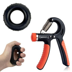 DELUXEFOXハンドグリップ握力トレーニング(2個セット)握力を鍛える道具ハンドグリップ可変式5kg~60kg負荷調節可能ストレス解消マッスル強化指の筋力トレーニング男女兼用(レッド)