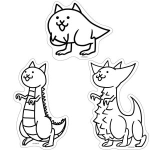 にゃんこ大商店オリジナルステッカーセットネコトカゲにゃんこ大戦争