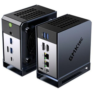 GMKtec AI Mini PC AMD Ryzen AI 9 HX-370(�ő�5.1GHz 12�R�A/24�X���b�h)���� 32GB LPDDR5X 7500MHz + 1TB PCIe 4.0 SSD Windows 11 Pro�Ή�