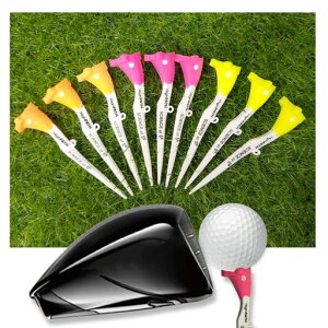 Birdie79-Premium High PATH Golf Tee Set - 5° Launch Angle for Maximum Distance and Accuracy, 9 Pack (3 Colors), 20mm Stable