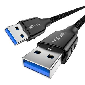 MOGOOD USB �����P�[�u�� USB 3.0 �P�[�u�� (2m) �^�C�vA-�^�C�vA �I�X-�I�X USB to USB�P�[�u�� HDD�G���N���[�W���A�J�����A�菑���{�[�h�ATV