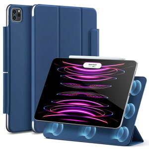 ESRiPadPro12.9�P�[�X(2022/2021/2020�A��6/5/4����)iPadAir13�C���`��p�J�o�[(2025/2024)�}�O�l�b�g�X�z����Pencil2�Ή��O�܂�X�^���h�I�[�g�X���[�v�E�E�F�C�N
