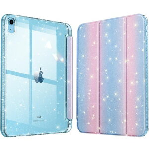 FintieiPad第11世代(A16、2025)/第10世代(2022)ケース11/10.9インチキラキラ透明バックカバークリアケースPencil収納可能三つ折スタンドスリープ機能軽量薄型傷つけ防止