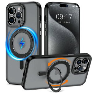 KMAMBNG iPhone 13 Pro �p �P�[�X �c�����Ή� �����O �y���@�\360�x��]�X�^���h�zMagSafe�Ή� ���C�����X�[�d�Ή� �������}�b�g �X�}�z�P�[�X �ČR�K�i �ϏՌ� �J���������Y�ی� �ԍڃz���_�[�p 6�c
