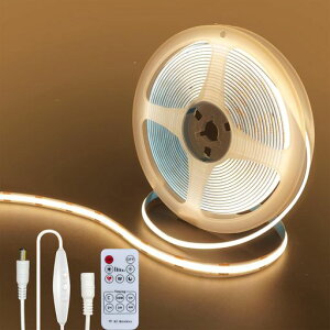 NAq(Clearhill)12VDCCOBLEDXgbvCg[gXCb`t5MF3000K320LED/m8mm10W/MCRI90ʃe[vό`\ؒf\hIP201.5mP[uDIY