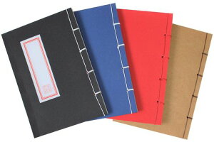 【和綴じノート-A5-縦書き】【文房具-ノート】自由帳-日記帳-俳句ノートオフホワイト-120ページ4冊セットSweetBaku(マルチ4)