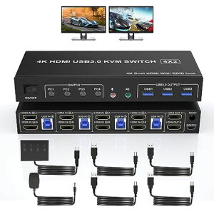USB3.0KVMXCb`HDMIfAj^[4|[g4̃Rs[^[4K@60HzHDMIfAj^[XCb`I[fBIo͂3USB3.0|[g4PCp4|[gHDMIKVMXCb`