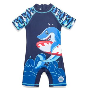 BONVERANO�j�̎q�p���b�V���K�[�h�����s����UPF50+UV�J�b�g�w���t�@�X�i�[(Shark9-12Months)