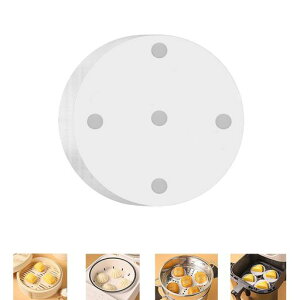 MOCOXYKLXYせいろシートセイロシート円形直径6cm100枚入り使い捨て中華セイロ用調理用紙蒸し器シートセイロ用紙エアフライヤー紙食材がくっつきにくい(円形6cm100枚入りホワイト)