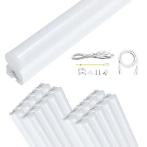 昼白色1500LM超高輝度器具一体型led蛍光灯20W形T5直管57cm9.5W省エネ照明器具100V/200V低発熱スリム蛍光管高演色間接照明病院学校配線工事不要(T5-昼白色57cm-20本)