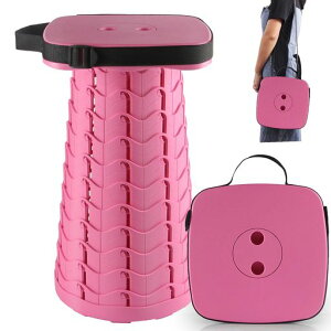 GGOHO折りたたみ椅子伸縮式四角コンパクト持ち運びに便利アウトドチェアキャンプ椅子軽量耐荷重220kg10段階調節可能1秒開閉可能防水キャンプ釣り体育会花見用(ブラック)