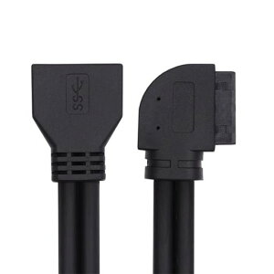 xiwai直角90度USB3.020ピン19ピンオス-メス延長ケーブル5Gbpsマザーボードメインボード用
