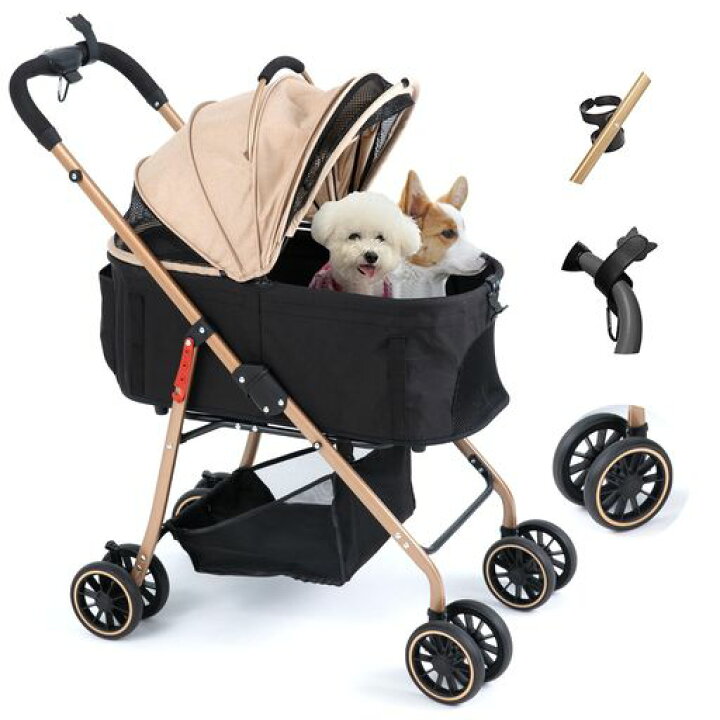 楽天市場】MILA&LOUIS ペットカート 多頭の小型犬&猫 中型犬一匹用 犬 