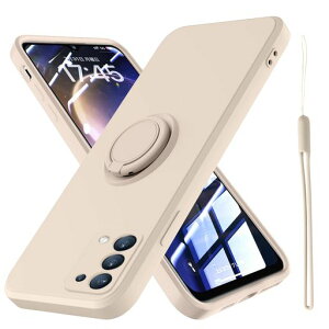 OPPOA745G用ケースA545G用ケースシリコン薄型リング付き可愛いスリムソフトカバー耐衝撃TPUストラップホール液体シリコンシンプルスマホケース耐久性スタンド機能サラサラ指紋防止オッポA…