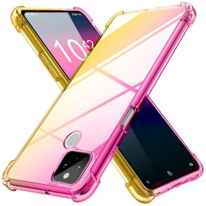 GooglePixel5A5Gケースクリア薄型グラデーション色ケース軽量tpu耐衝撃スマホケース透明米軍MIL規格取得おしゃれ黄変防止防塵一体型人気ピクセル5a5G携帯カバーピンク/ゴールド