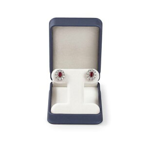 PaptenピアスケースイヤリングケースPUレザー持ち運びミニ1個用記念日婚約指輪プレゼントなどに適当H17203(ブルー)